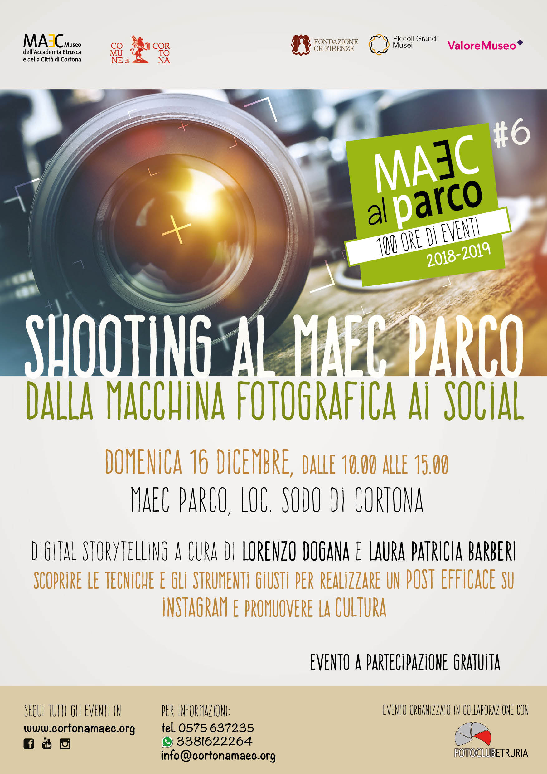 workshop sull'uso della macchina fotografica e uso social per promuovere la cultura