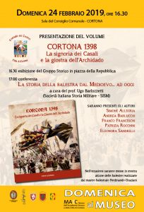 presentazione del volume Cortona 1398, la Signoria Casali e la Giostra dell'Archidado