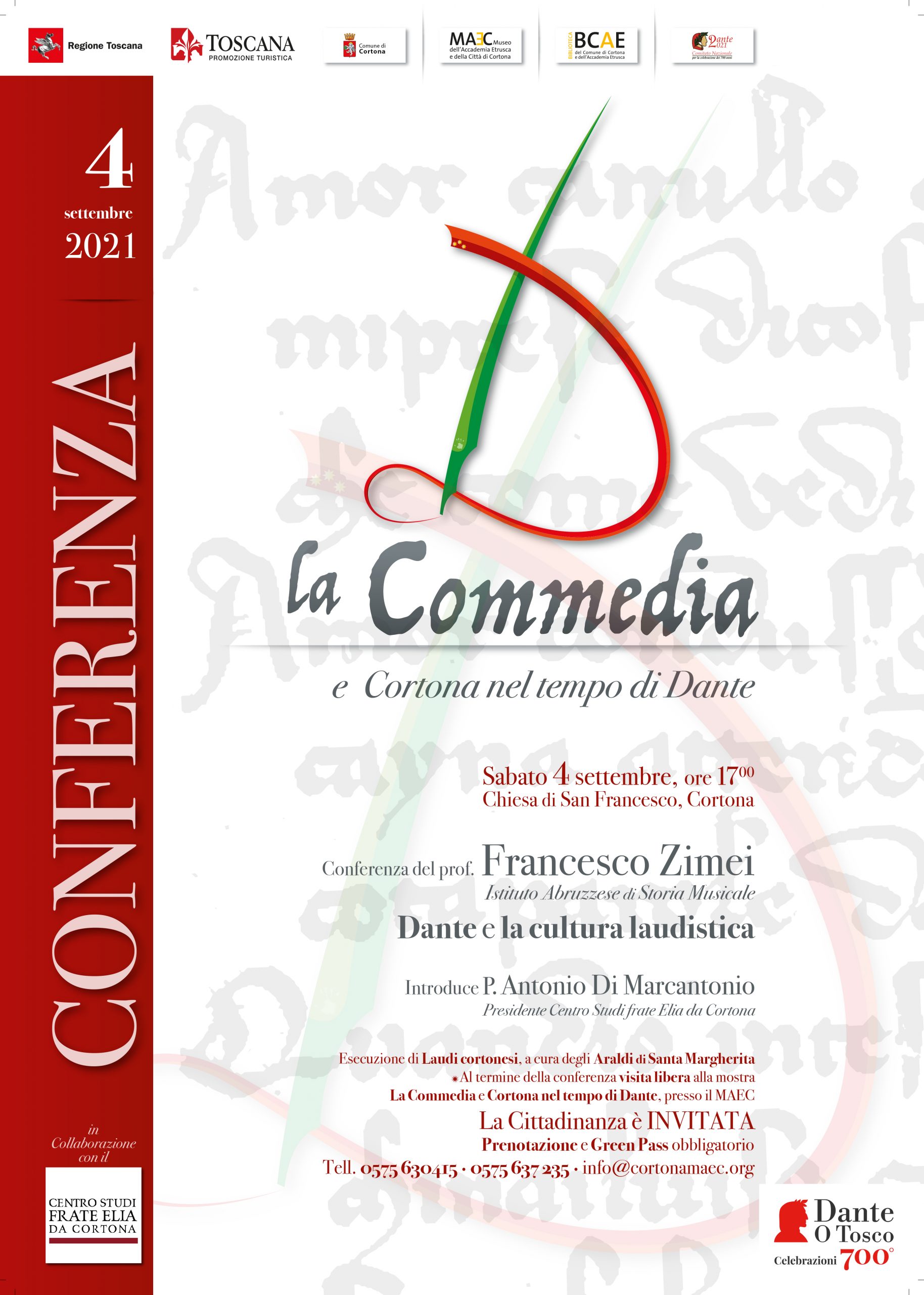 Celebrazioni dantesche a Cortona