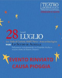 teatro archeologico 2025 spettacolo rimandato causa pioggia