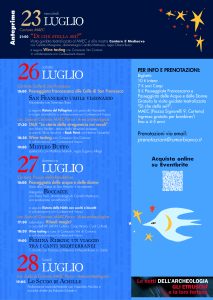 programma Tetro Archeologico 2025, 23, 26, 27, 28 luglio