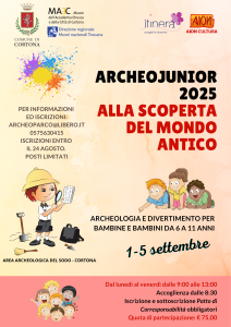 locandina archeojunior 2025 area archeologica del sodo cortona