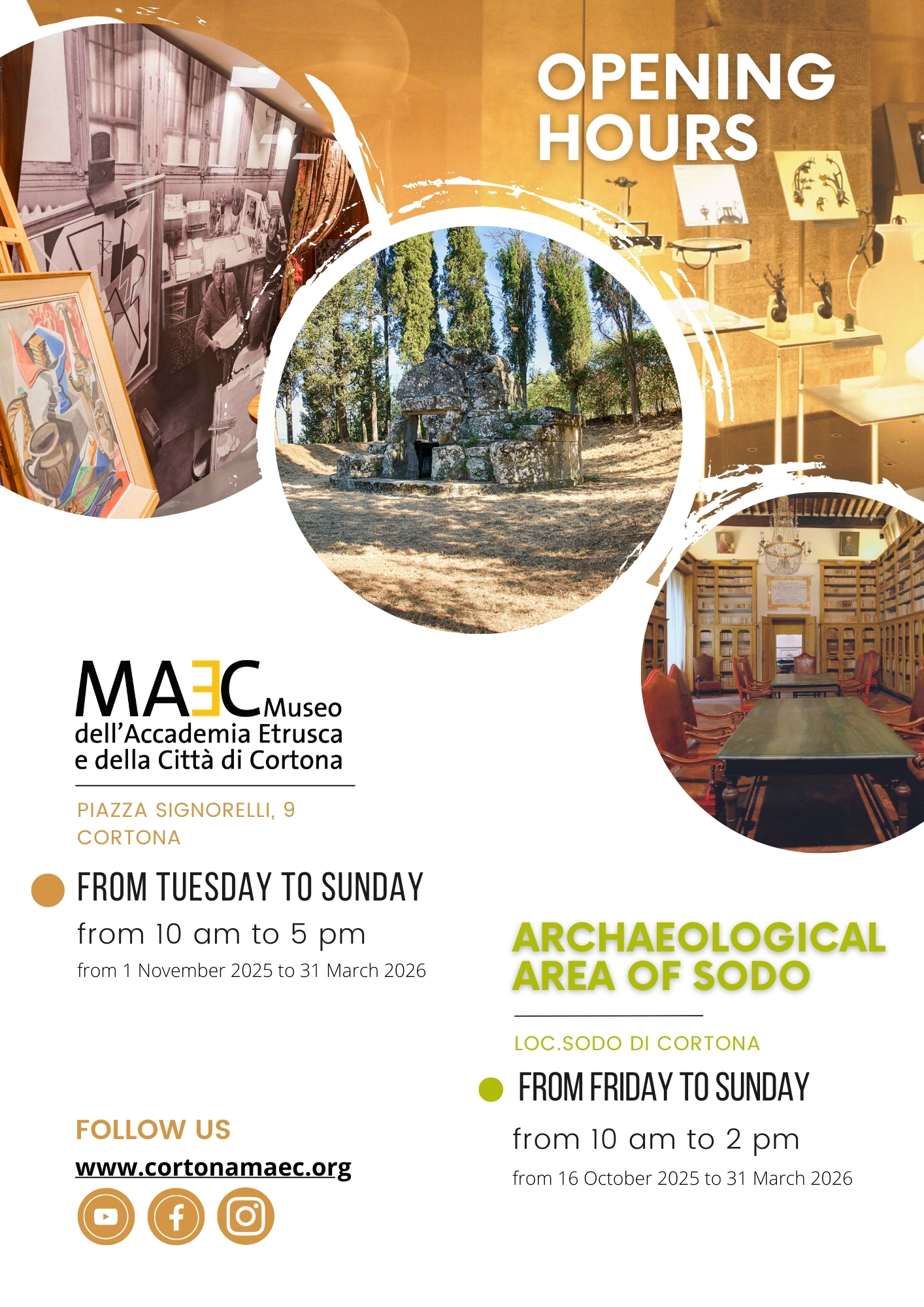 MAEC Cortona winter opening hours